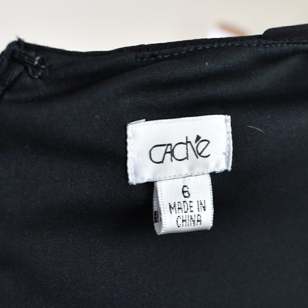 Cache Tiered Black Sheath Formal Dress 6 - Picture 8 of 8